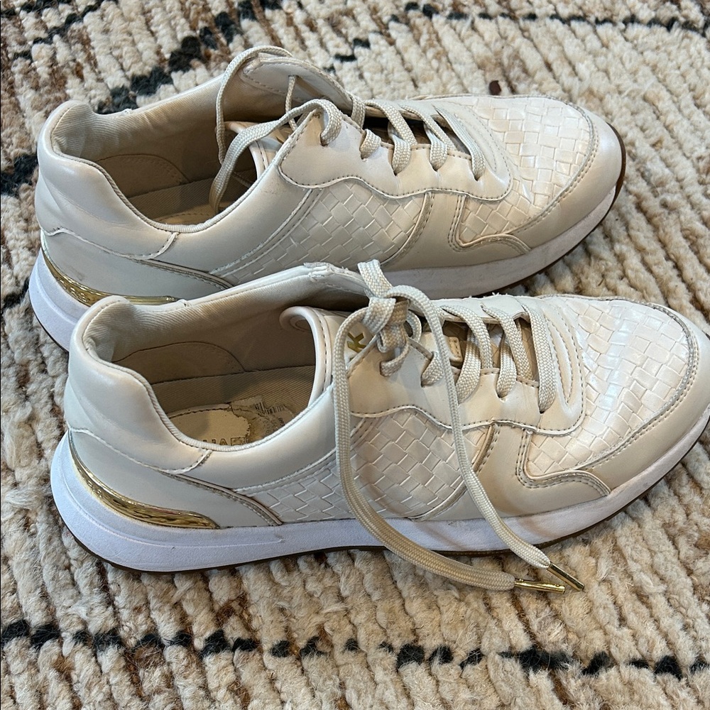 Michael Kors Cream and Gold Women's Sneakers